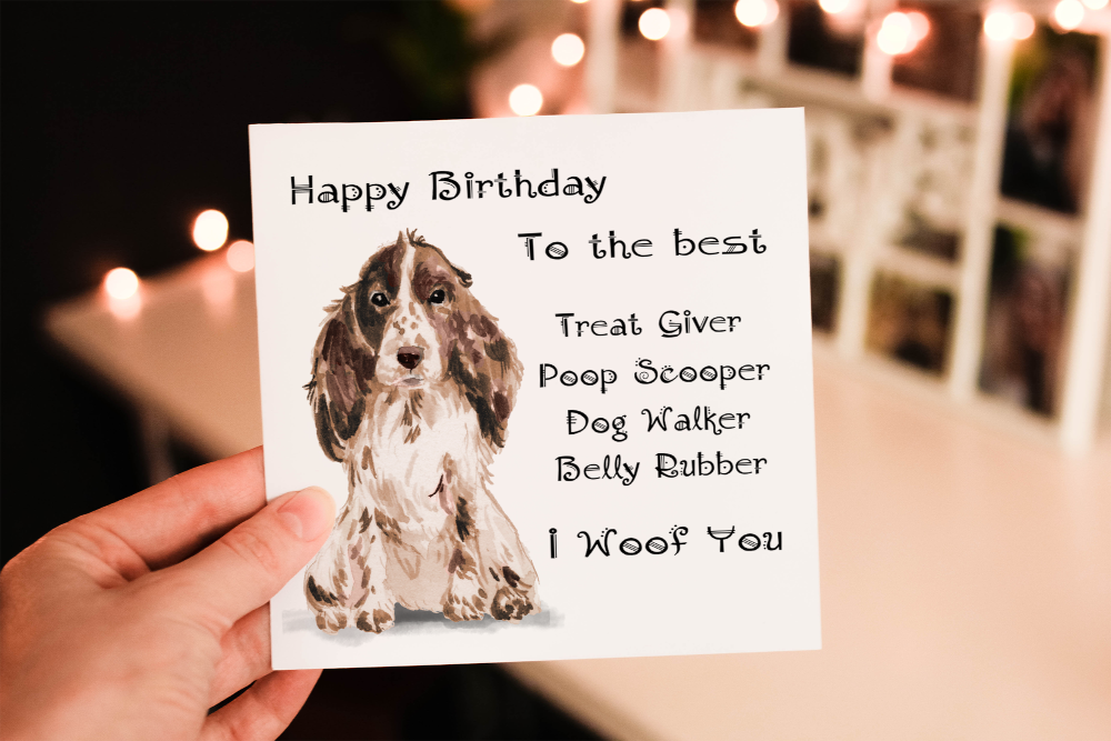 Cocker Spaniel Dog Birthday Card, Dog Birthday Card - Click Image to Close